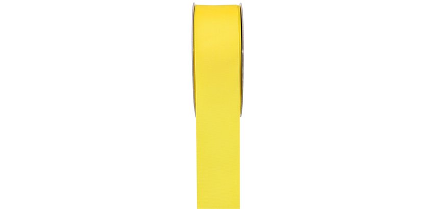 bobine de 25m de ruban laitonné uni 25 mm, jaune