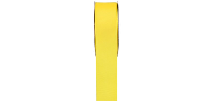 bobine de 25m de ruban laitonné uni 25 mm, jaune