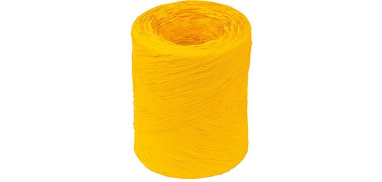 bobine de 200m de raphia polypropylène 15 mm, jaune d'oeuf