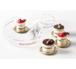 rouleau de 100 m de ruban pâtissier en PVC 150 microns impression ""gourmandise"" H45 mm