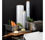 rouleau de film étirable recyclable en PE sans pvc de 300 m largeur 30 cm, vendu par 4