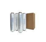 rouleau de film étirable recyclable en PE sans pvc de 300 m largeur 30 cm, vendu par 4