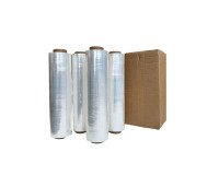 rouleau de film étirable recyclable en PE sans pvc de 300 m largeur 30 cm, vendu par 4