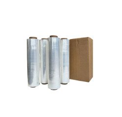 rouleau de film étirable recyclable en PE sans pvc de 300 m largeur 30 cm, vendu par 4