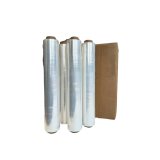 rouleau de film étirable recyclable en PE sans pvc de 300 m largeur 45 cm, vendu par 4
