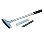 grattoir à manche 5 lames inox de 15 cm manche 40 cm
