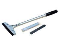 grattoir à manche 5 lames inox de 15 cm manche 40 cm