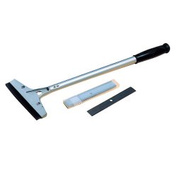 grattoir à manche 5 lames inox de 15 cm manche 40 cm