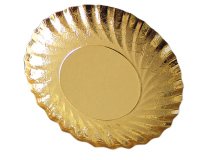 boîte de 2000 coupelles à gâteau en carton festonnées intérieur or, extérieur noir ø 90 mm