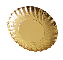 boîte de 2000 coupelles à gâteau en carton festonnées intérieur or, extérieur noir ø 90 mm