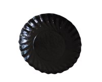 boîte de 2000 coupelles à gâteau en carton festonnées intérieur noir, extérieur or ø 90 mm