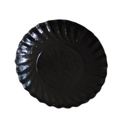 boîte de 2000 coupelles à gâteau en carton festonnées intérieur noir, extérieur or ø 90 mm