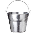 5 seaux en zinc Ø 10 cm