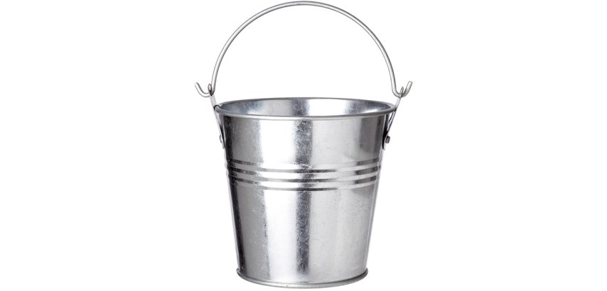 5 seaux en zinc Ø 14 cm