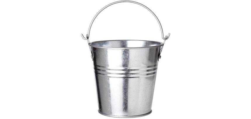 5 seaux en zinc Ø 14 cm