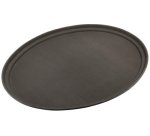 plateau ovale noir 68 x 56 cm