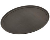plateau ovale noir 68 x 56 cm