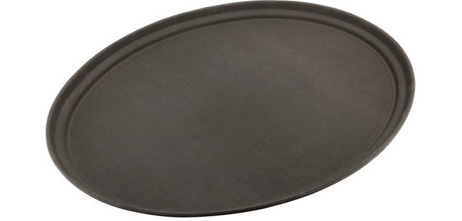 plateau ovale noir 68 x 56 cm