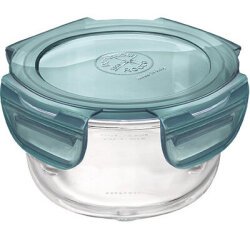 Frigoverre Evolution boîte repas ronde diamètre 14 cm, 50 cl à couvercle gris
