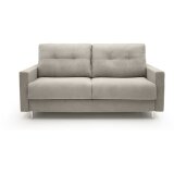 ALTEREGO DIVANI Canapé lit Rocky 3 places tissu taupe 140 cm 35kg