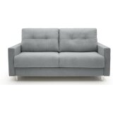 ALTEREGO DIVANI Canapé lit Rocky 3 places tissu gris clair 140 cm 35kg