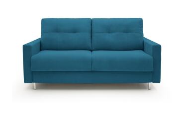 ALTEREGO DIVANI Canapé lit Rocky 3 places tissu turquoise 140 cm 35kg