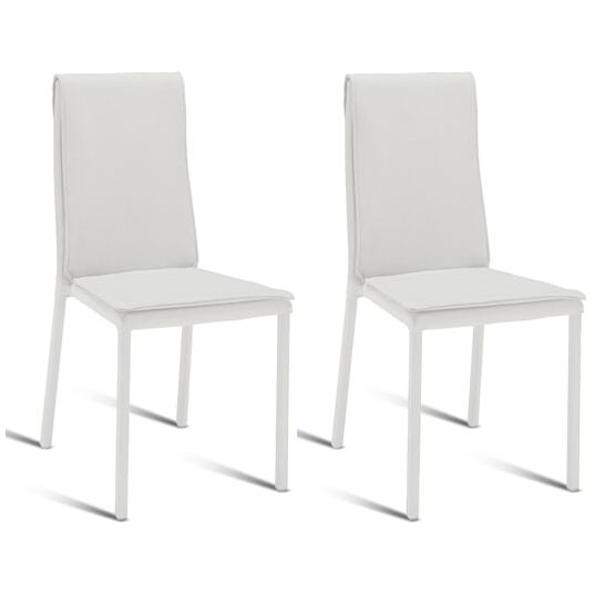DOMINO Chaise Lot de 2 chaise Kilt blanc