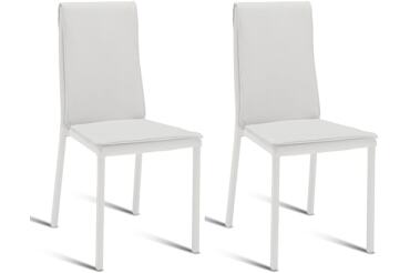 DOMINO Chaise Lot de 2 chaise Kilt blanc