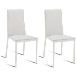 DOMINO Chaise Lot de 2 chaise Kilt blanc