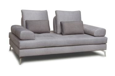 CITY Canapé microfibre Merano 3 pl. microfibre beige coussins déco