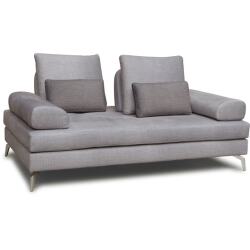CITY Canapé microfibre Merano 3 pl. microfibre beige coussins déco