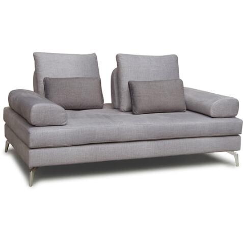 CITY Canapé microfibre Merano 3 pl. microfibre beige coussins déco