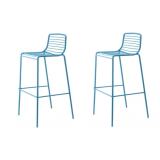 SCAB DESIGN Tabouret de bar Lot de 2 tabourets de bar Summer bleu