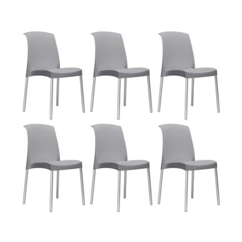 SCAB DESIGN Chaise Jenny lot de 6 chaises gris clair