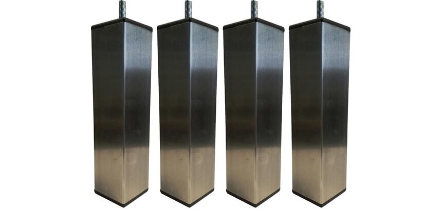 MRG Jeu de pieds Carré Tonga L5cm inox filetage 8mm
