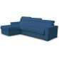 CITY Canapé lit Andorra angle convertible 140 mf bleu