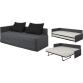 DUNLOPILLO Lit gigogne Lit gigogne Alsace gris 2 couchages 80x190cm