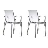 SCAB DESIGN Fauteuil Lot de 2 fauteuils Vanity transparent