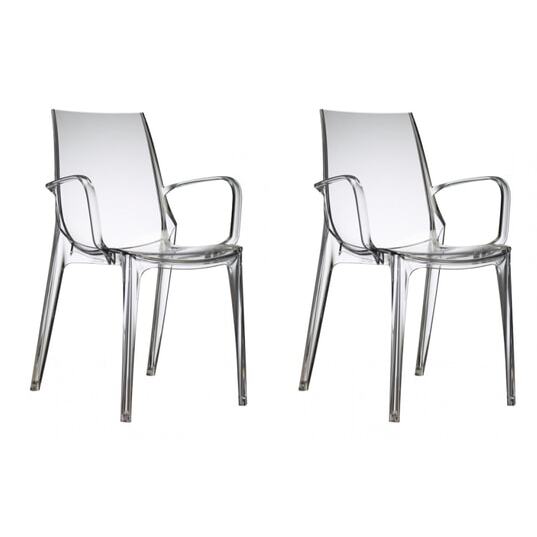SCAB DESIGN Fauteuil Lot de 2 fauteuils Vanity transparent