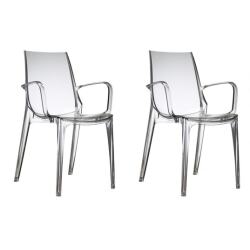 SCAB DESIGN Fauteuil Lot de 2 fauteuils Vanity transparent