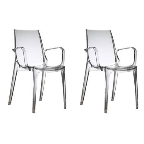 SCAB DESIGN Fauteuil Lot de 2 fauteuils Vanity transparent