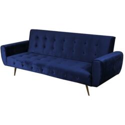 UB DESIGN Canapé lit Odin convertible velours Bleu