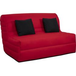 UB DESIGN Canapé lit Alix BZ 140 mousse 35 kg couette rouge