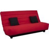 UB DESIGN Canapé lit Axel CC 130 mousse 35 kg couette rouge