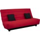 UB DESIGN Canapé lit Axel CC 130 mousse 35 kg couette rouge