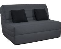 CONCEPT1 Canapé lit Caly BZ 140 mousse 28 kg couette grise