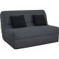 UB DESIGN Canapé lit Caly BZ 140 mousse 28 kg couette grise