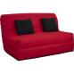 UB DESIGN Canapé lit Caly BZ 140 mousse 28 kg couette rouge