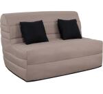 CONCEPT1 Canapé lit Caly BZ 140 mousse 28 kg couette taupe