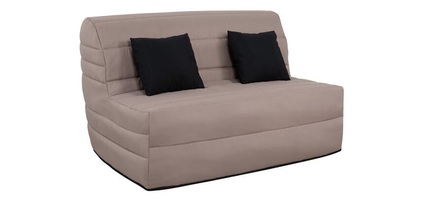 CONCEPT1 Canapé lit Caly BZ 140 mousse 28 kg couette taupe
